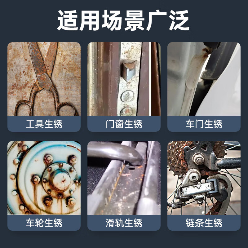 Rust removal lubricant metal loosening agent anti-rust oil spray door and window anti-sounding door Goteng door hinge rust removal lubricant 2 bottles 125m