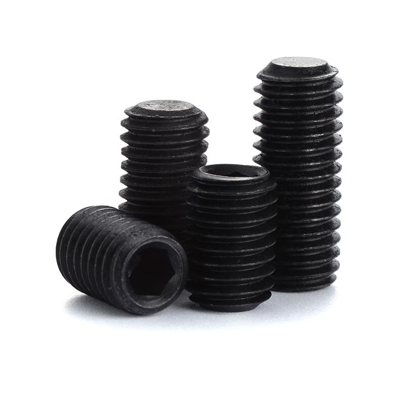 Jinggong fine thread flat end hexagonal set screw, fine thread machine screw, fine thread stop headless screw GB77 M10x1x10 20 pieces