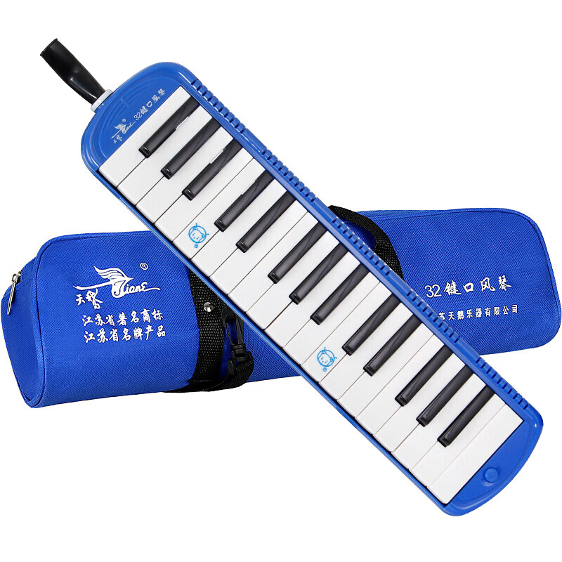Swan (SWAN) 32-key mouth organ teaching model for students, children and adults, professional playing mouth organ instrument sky blue