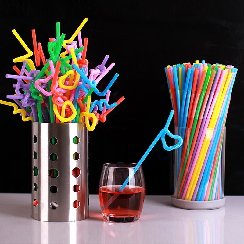 Yekee Disposable Changeable Straw Tableware Hygienic Art Straws 50 Pack Y-9913