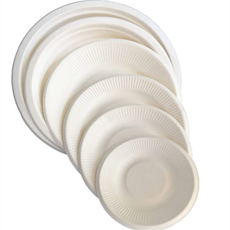 Chuanye disposable paper plate painting hand-painted plate paper bowl disposable dinner plate cake plate 5678910 inch 50 pack thickened white 7 inch 50 pieces per pack