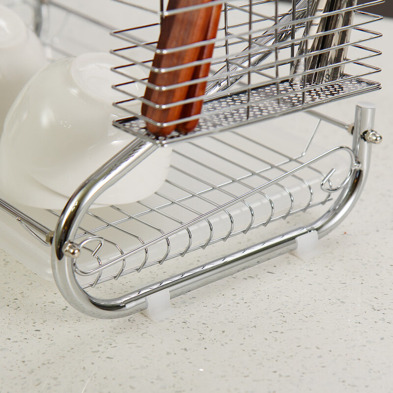 Ou Runzhe dish rack S-shaped double-layer kitchen dish rack drain rack chopstick rack bowl chopsticks bowl plate storage rack