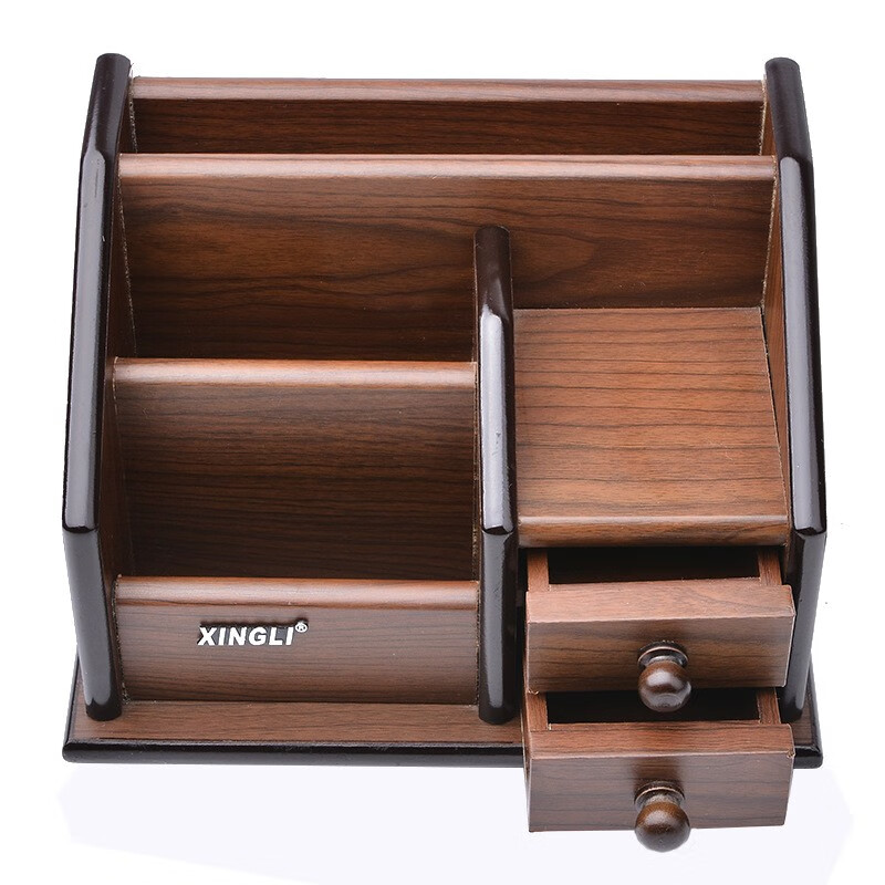Fat scenery storage box wooden living room coffee table desktop pen holder glasses business card storage box creative office drawer-type storage box imitation mahogany pen holder storage box