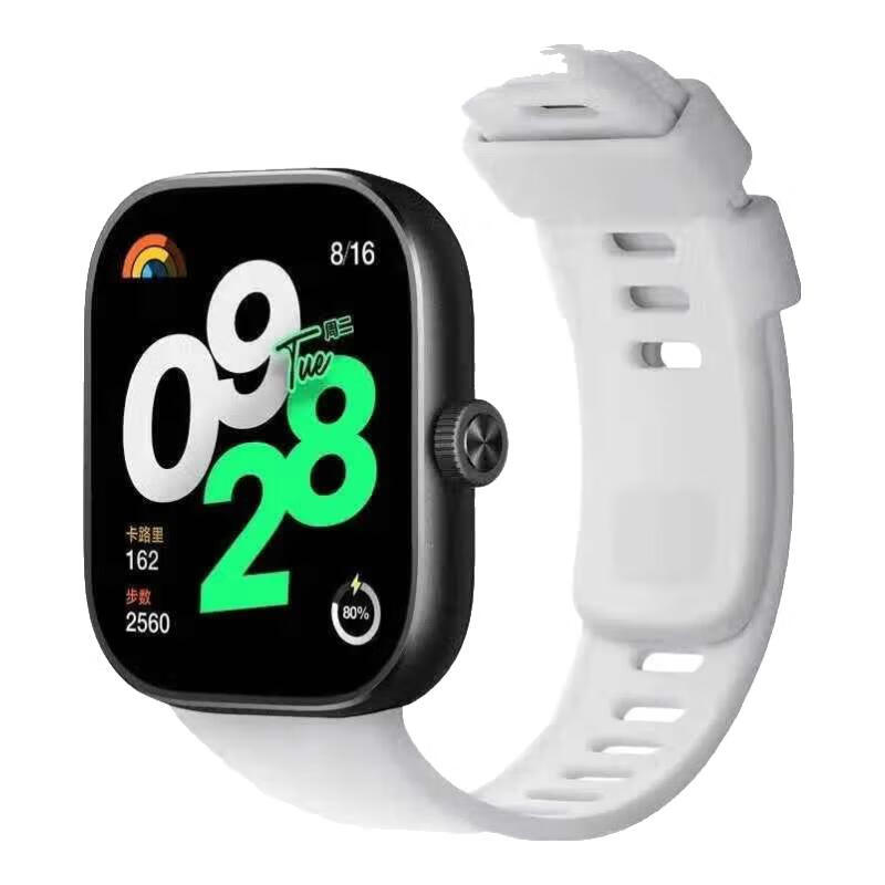 Xiaomi Redmi Watch 4 Blood Oxygen Saturation Heart Rate Detection Smart Watch Bluetooth Call NFC Offline Payment Redmi 4 Silver Snow White Back Engraving Original Box