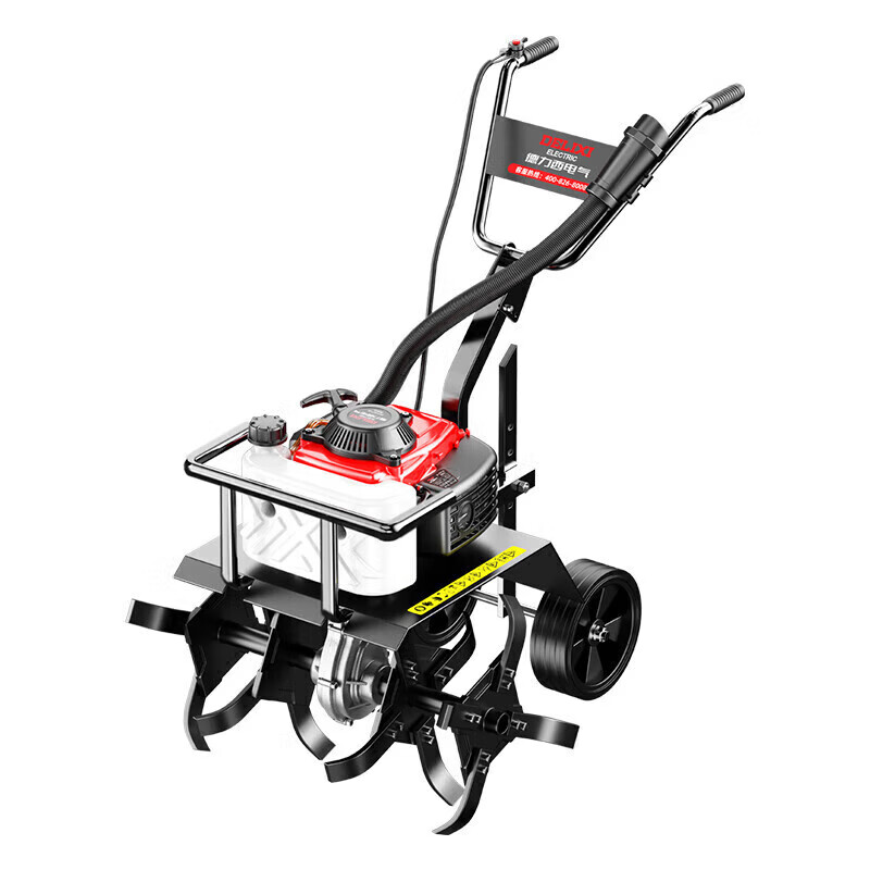 DELIXI ELECTRIC micro-tiller agricultural small plowing tillage cultivator ditching and plowing household soil loosening four-stroke gasoline rotary tiller Four-stroke micro-tiller comes standard with loosening wheel + rake