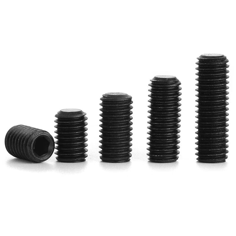 Jinggong fine thread flat end hexagonal set screw, fine thread machine screw, fine thread stop headless screw GB77 M10x1x10 20 pieces