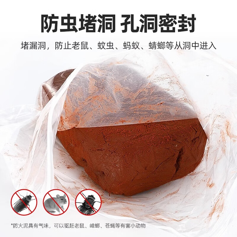 Minggu Fireproof Mud Organic Fireproof Blocking Material Flame Retardant High Temperature Resistant Insulated Cable Air Conditioning Port Blocking Material Sealing Mud 2kg