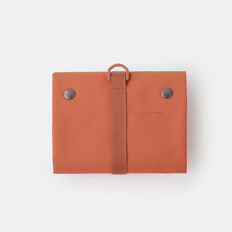 MUJI polyester fiber hanging storage bag with small bag orange