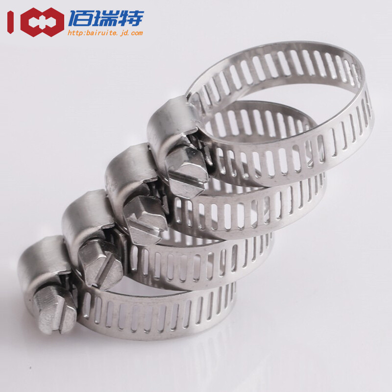 304 stainless steel hose clamp, pipe clamp, pipe clamp, pipe clamp, live clamp, water pipe, range hood, washing machine gas pipe, diameter 8-12mm, 5 pieces