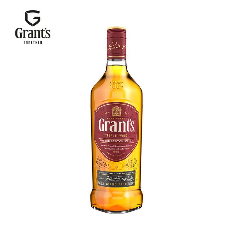 GRANT S Scotch Blended Whiskey 700ml Three Barrels Aged New Year Gift