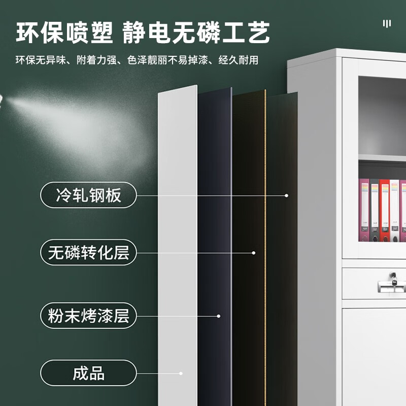 Lixuan File Cabinet Iron Cabinet Steel Office Cabinet Finance Office File Cabinet Iron Data Cabinet Short Cabinet Locked Voucher Cabinet Large Equipment File Cabinet Thickened