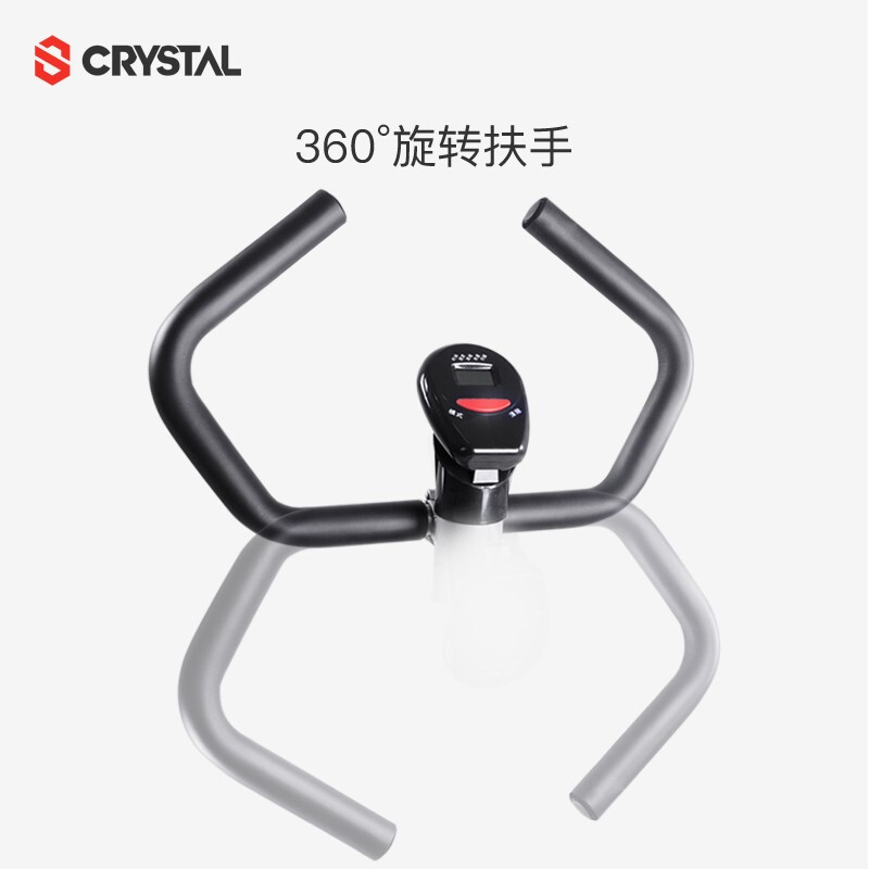CRYSTAL dynamic bicycle home ribbon bicycle exercise bike indoor exercise bicycle bicycle men's and women's sports fitness equipment 360 rotating handle/thick steel tube/electronic screen