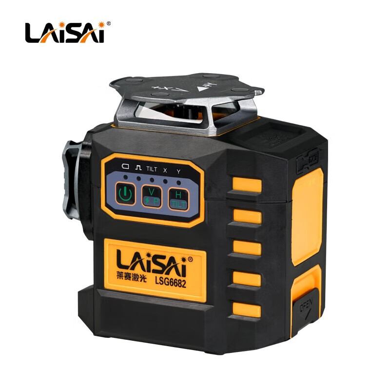 LAISAI laser level 12-line LSG6682 electronic leveling floor and wall integrated reversible plastering dot infrared 12-line LSG6682 green light standard