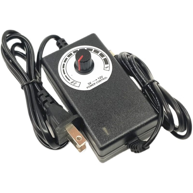 Yaowanxi adjustable DC power supply 220V to 3V-12V DC adjustable voltage and speed power adapter 2A 24W adjustable DC3V-12V 2A