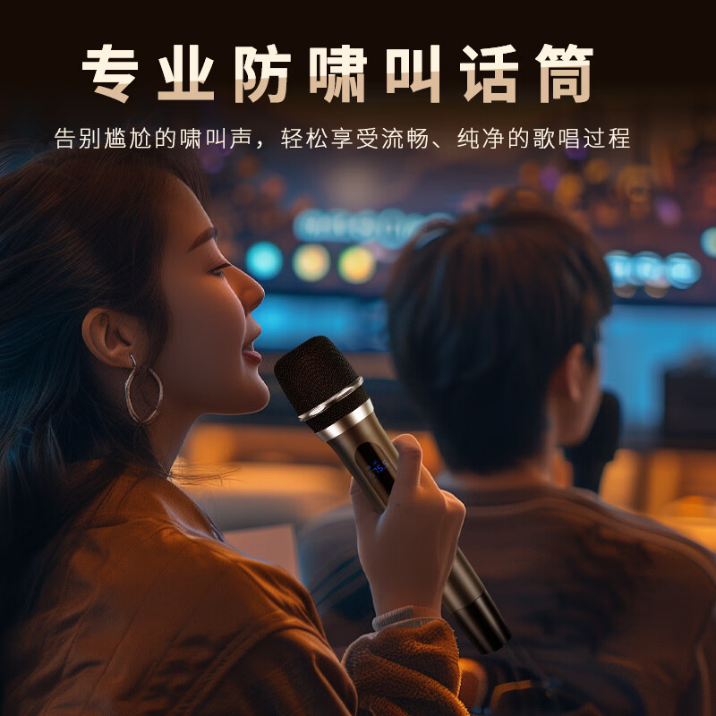 Newmine G69 PRO Echo Wall Speaker Home KTV Speaker Set Home Theater TV Speaker Living Room Home Wireless Karaoke Bluetooth Speaker Microphone