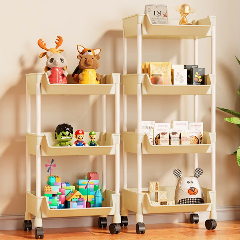 Yupin trolley storage rack kitchen bedroom floor-standing multi-layer snack baby products storage rack dormitory ZW96 four-story meter