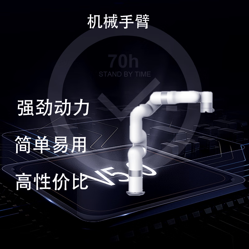 Intelligent robot arm open port secondary opening action copy can complete various actions white
