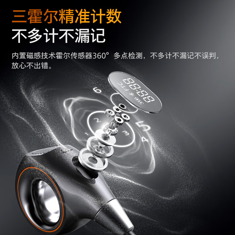 Philips Smart Ring Skipping Rope, Aerobic Fitness Counting Cordless, Weight Loss and Fat Burning, Pocket Skipping Rope