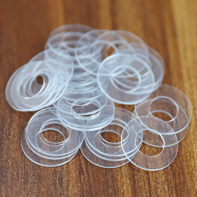 Weiwang high temperature resistant PVC transparent screw washer insulating plastic washer ultra-thin plastic round flat insulating washer 5*10*1 (250 pieces) hard