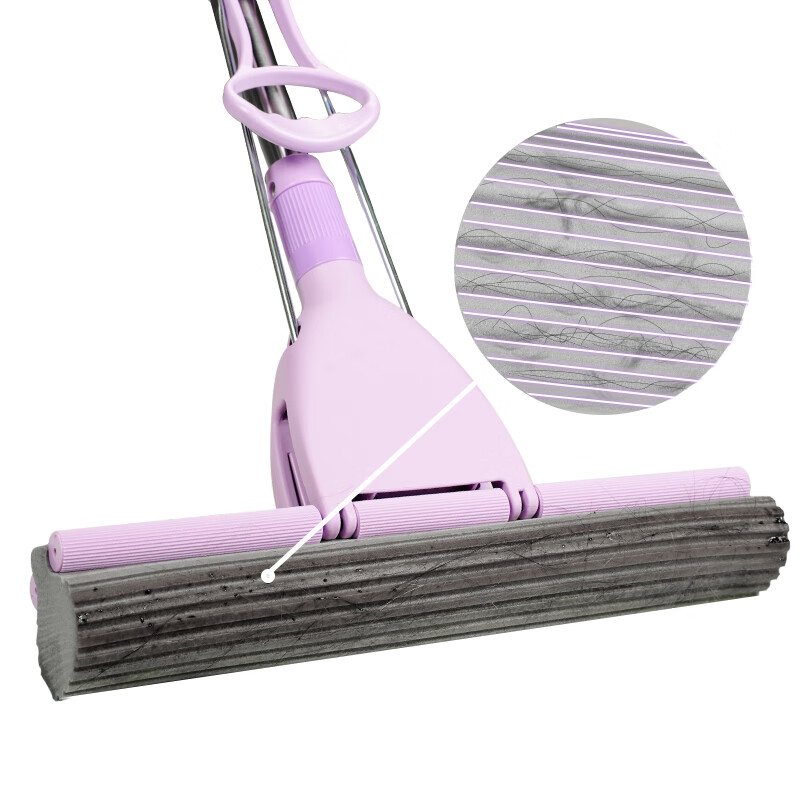 Miaojie collodion mop 35cm pole length 132, a total of 2 rollers, large lazy household, one mop, no hand wash, sponge to absorb water