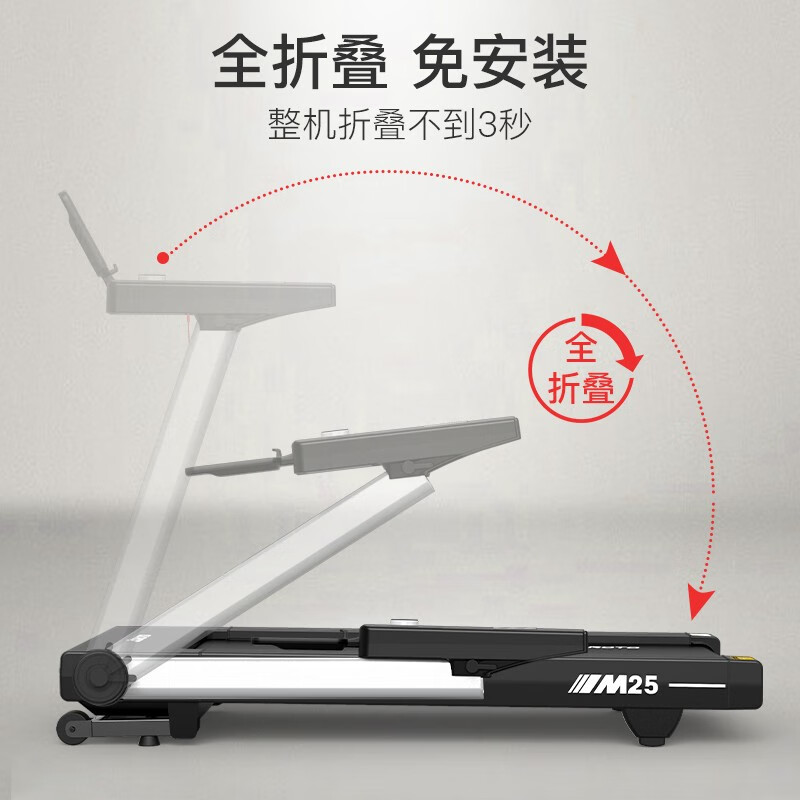 JOROTO treadmill for home use foldable climbing shock-absorbing walking machine gym professional sports fitness equipment M25 300 catties load-bearing/silent and non-disturbing/15 slopes