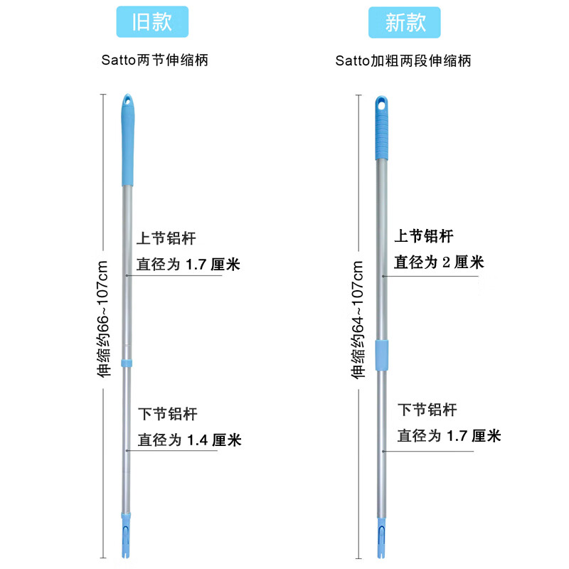 Kangduoduo is so generous and happy to come home. Removable telescopic two-section thickened flat-panel housekeeping cleaning mop rod. Blue two-section thickened pole + floor wipe. Free Kangmao.