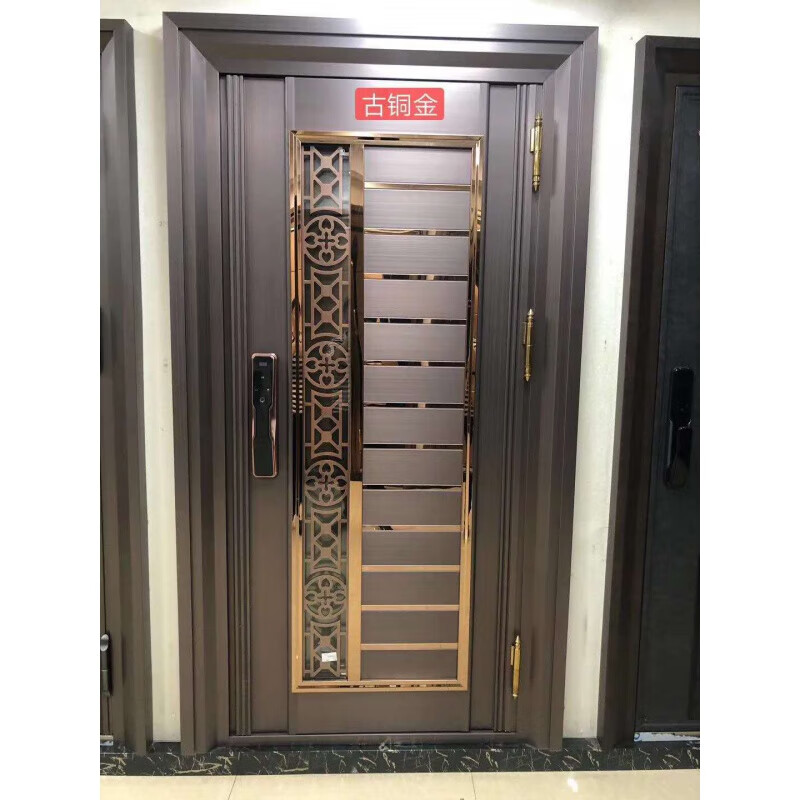 Zhuolan stainless steel Korean door household ventilation door middle door single-open anti-theft door ventilation double door sincere model 980x2200mm