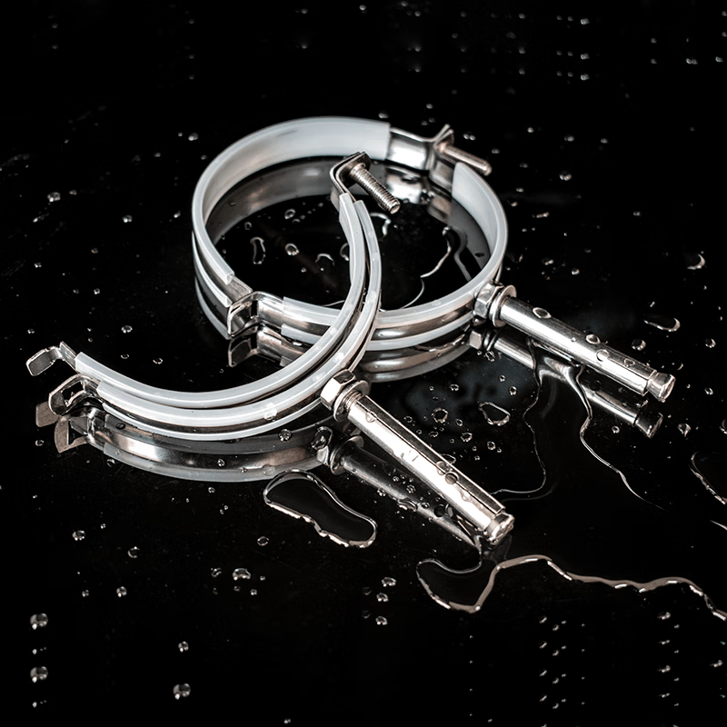 Xu ordered stainless steel pop-up pipe code hoop pipe clamp buckle hanging code buckle pvc rubber-coated drainage pipe clamp pipe bracket elevator stainless steel 110mm pop-up M10 nail length 8cm (10 pieces)