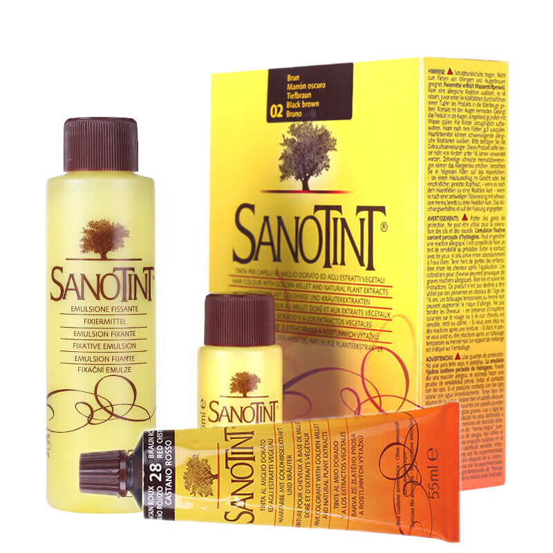 SANOTINT hair dye plant natural whitening hair dye honey brown for men and women imported from Italy SANOTINT