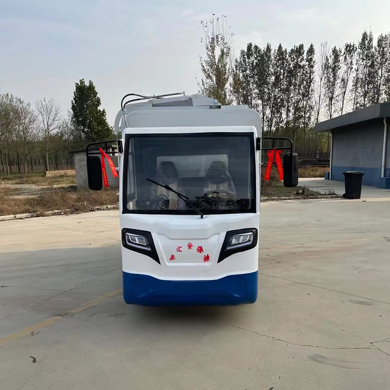 Electric four-wheel hanging bucket garbage truck side-loading dumpster top-loading garbage transfer truck 6 square meters rural sanitation small new energy garbage truck sanitation truck manufacturer electric four-wheel garbage truck