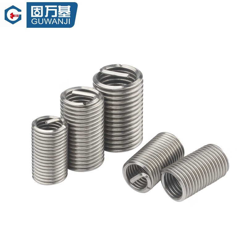 Guwanji 304 stainless steel wire braces/wire screw sleeves/thread protective sleeves/repair screw sleeves national standard accessories M5*0.8*3D (50 pieces/15mm after installation)