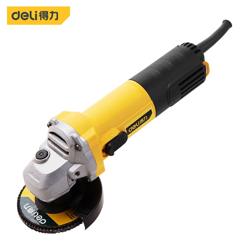 Deli angle grinder handheld grinder grinder polishing power tool household high-power cutting small hand grinding wheel universal grade 760W side switch + handle
