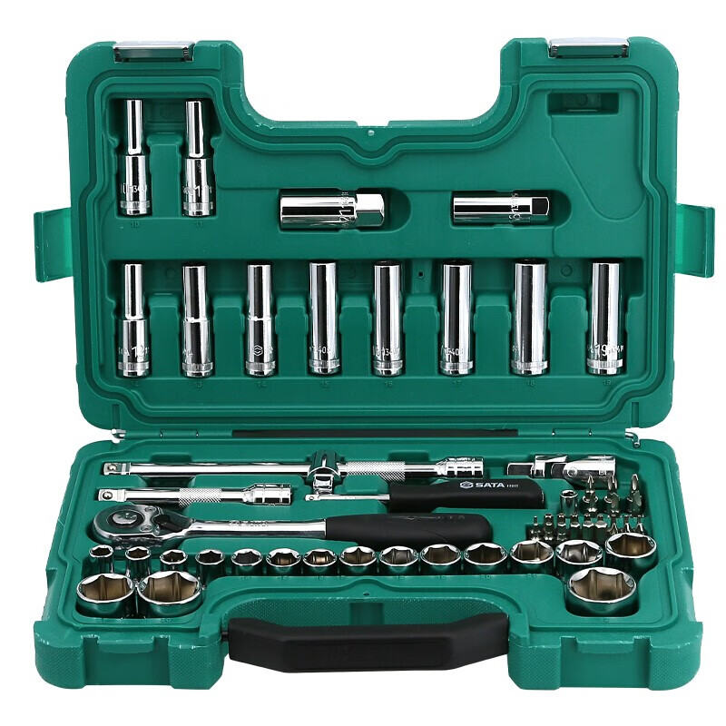 SATA 60-piece 12.5MM series car repair Dafei fast ratchet plate glove sleeve set auto repair tool set 09007