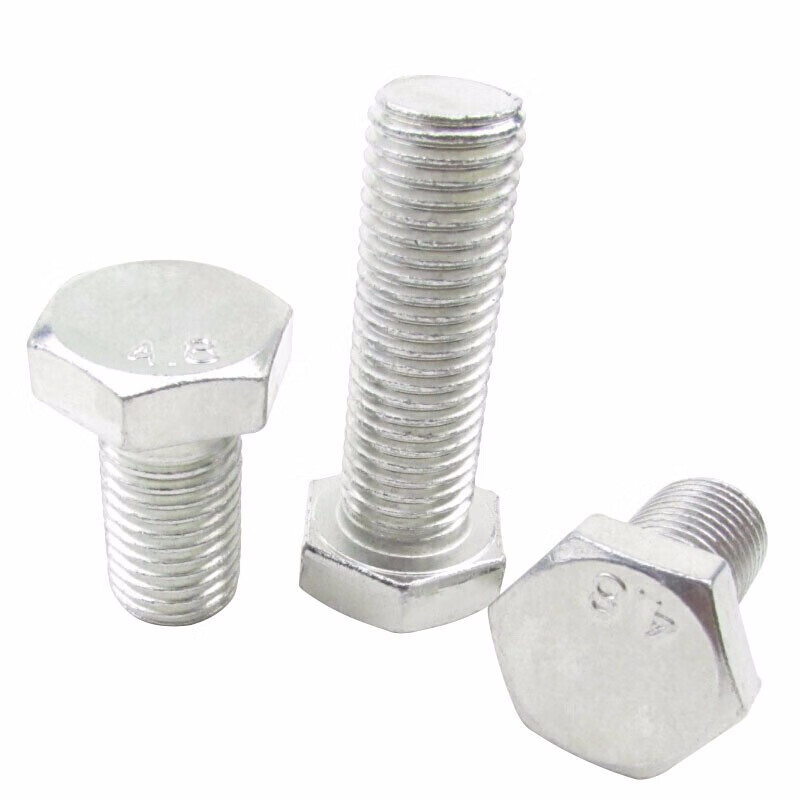 Jishuo GB30 national standard galvanized external hexagonal bolt 4.8 grade galvanized hexagonal head screw knock bolt M16*190