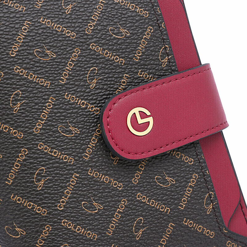 Goldlion Women's Wallet Women's Short Simple Vertical Coin Purse Gift Box New Year's Gift