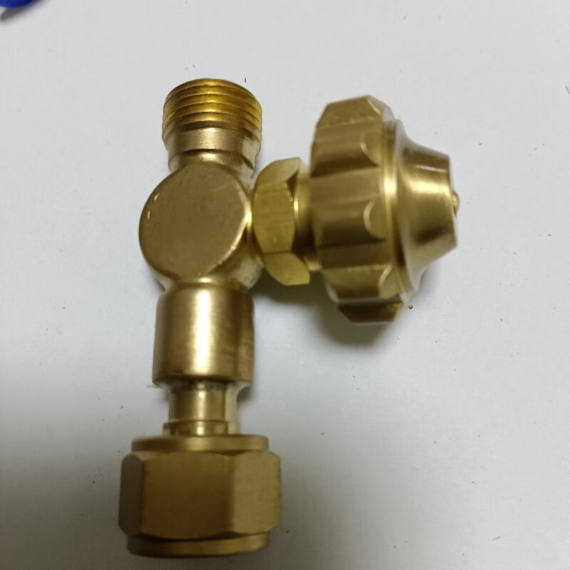 Pressure reducing valve outlet to quick-plug pagoda card sleeve connector 8mm 6mm 4mm fine-tuning valve oxygen nitrogen reverse thread fine-tuning M16*1.5 inner ball head to 6mm quick-plug