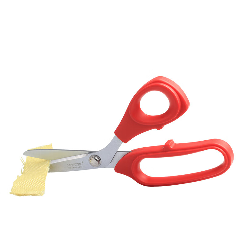 Blue Post large Kevlar aramid scissors with teeth, extended lengthened handle, Blue Post LY-208 scissors