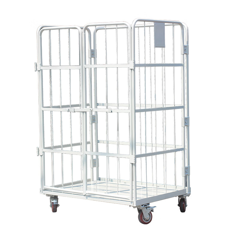 Qianhuinongdian logistics trolley storage cage express turnover truck loading and unloading truck laundry cage truck linen hauler 800*600*1450 without door thickening computer gray