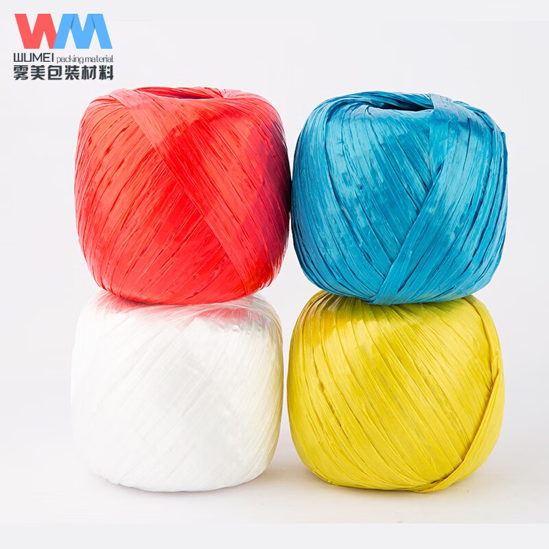 Wumei Large Roll 100 Meters Plastic Tear Rope Plastic Packing Rope Bundling Rope Packaging Rope Plastic Rope Strapping Tape Nylon Rope Bundling Rope Blue (150g)