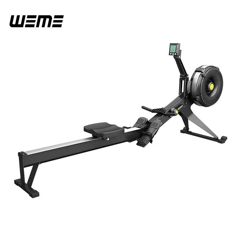 WEME magnetic resistance and wind resistance dual-function rowing machine foldable back leg abdominal muscle gym commercial aerobic rowing machine W-M980S magnetic resistance and wind resistance rowing machine