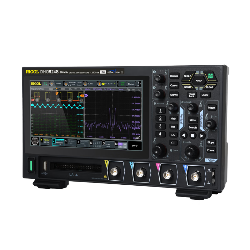 RIGOL Puyuan Precision Digital Oscilloscope DHO900 four-channel 250MHz portable high-resolution 12bit DHO924S (250MHz four-channel)