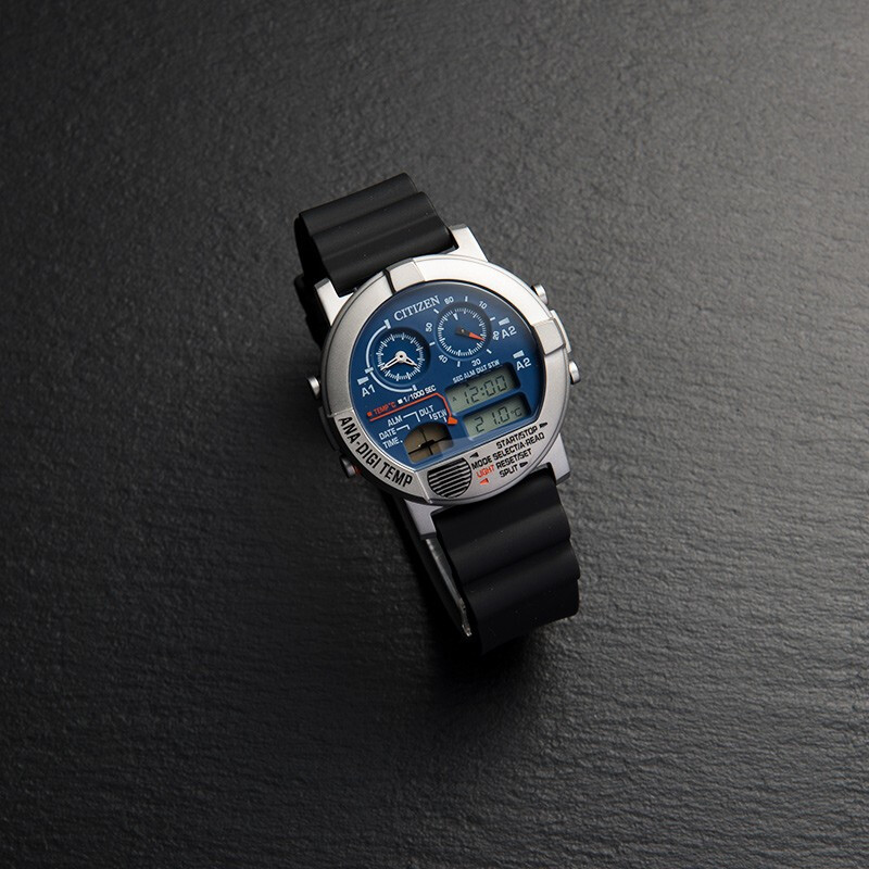 CITIZEN watch men's Japanese and Korean watch Galaxy Battleship quartz watch blue plate PU with students as a Valentine's Day gift JG0070-20L