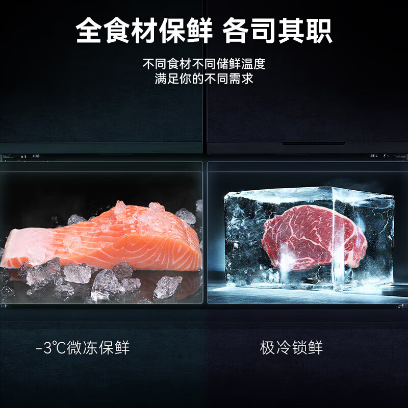 Panasonic 460L large-capacity ultra-thin zero-embedded household multi-door refrigerator First-class energy efficiency dual-system dual-cycle Nanoyi purifying self-cleaning automatic ice making W472 series NR-W472BF-X 460L aqueous rock automatic ice making