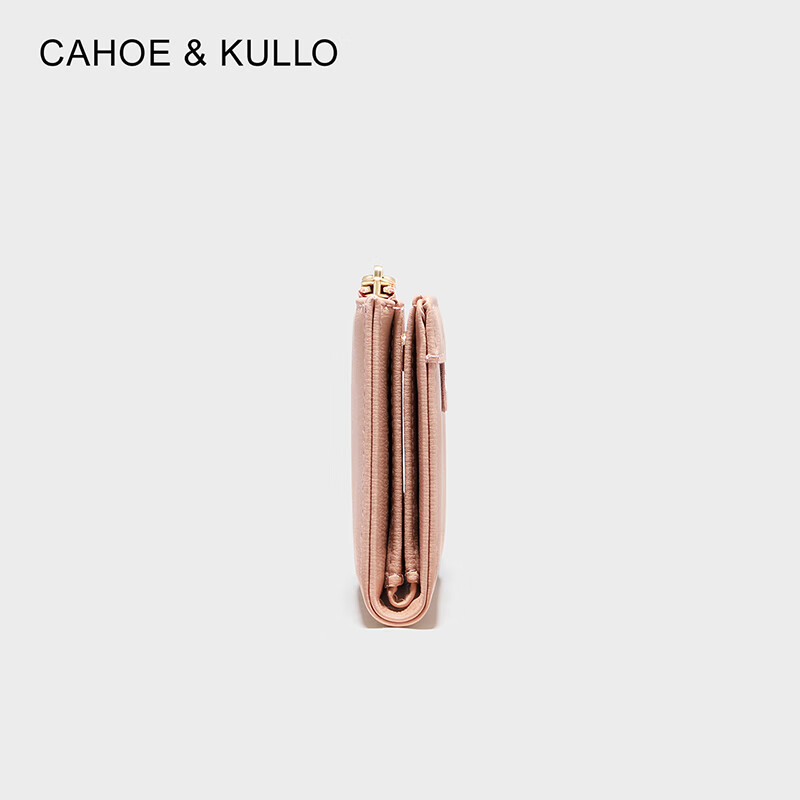 CAHOE KULLO official wallet women's short 2026 new women's card bag clutch bag women's multi-card slot niche coin purse female pink - birthday gift for girlfriend