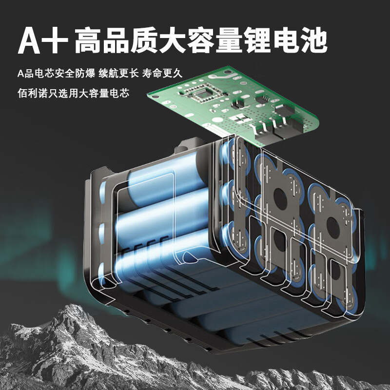 Bailino German 80V lithium chainsaw rechargeable household chainsaw high-power lithium chainsaw lithium battery handheld electric logging saw flagship logging/80V lithium chainsaw 2 electric 3 chains