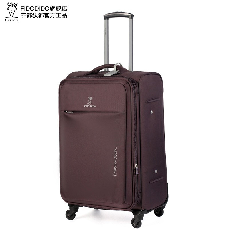 Feitu Didi Trolley Case Oxford Cloth Universal Wheel Suitcase 24-inch Check-in Case 20-inch Luggage Carry-on Case Black Upgraded Double Row Wheels Zipper 20 Inches