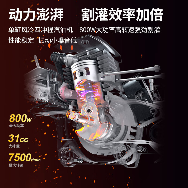 Dongcheng gasoline lawn mower FF03-BG431 four-stroke high-power lawn mower lawn mower backpack lawn mower