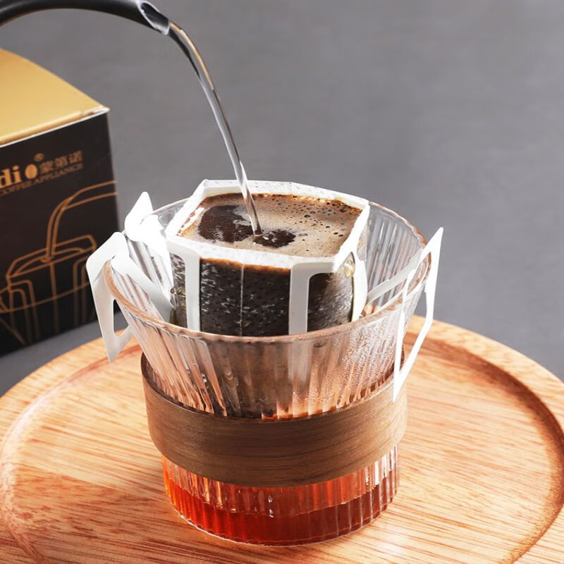 Mongdio ear-hanging filter paper coffee filter paper portable coffee filter paper 50 pieces/box (with measuring spoon) 50 pieces