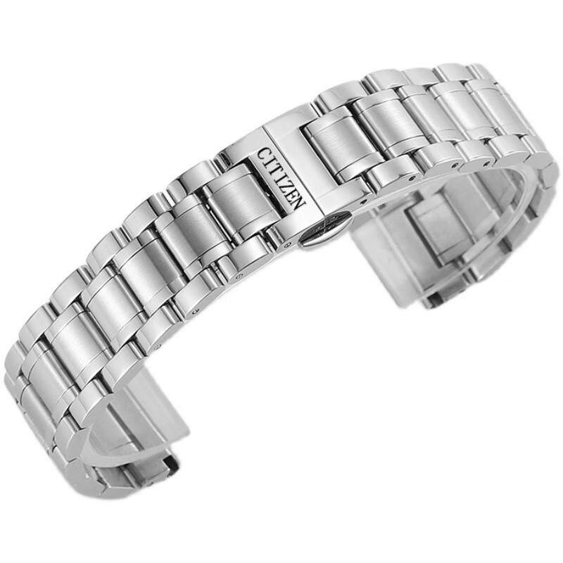 Suitable for Citizen watch strap original light kinetic energy steel strap stainless steel strap butterfly buckle Sky Eagle Orange stainless steel bracelet black 21mm
