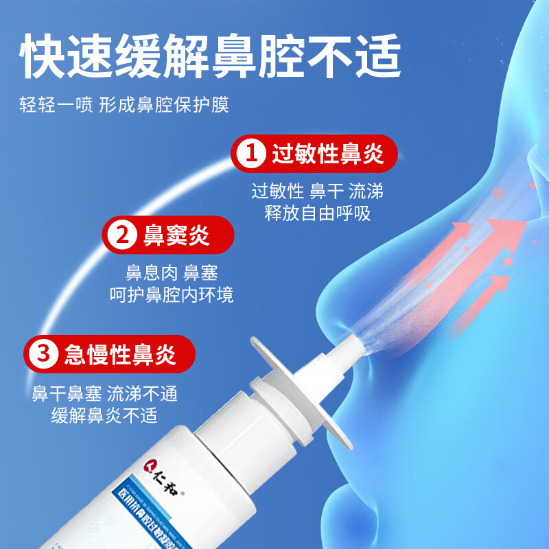 Renhe allergic rhinitis spray special rhinitis acute and chronic nose throat nasal cavity special spray nasal washer 20g